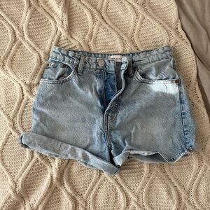 zara denim shorts